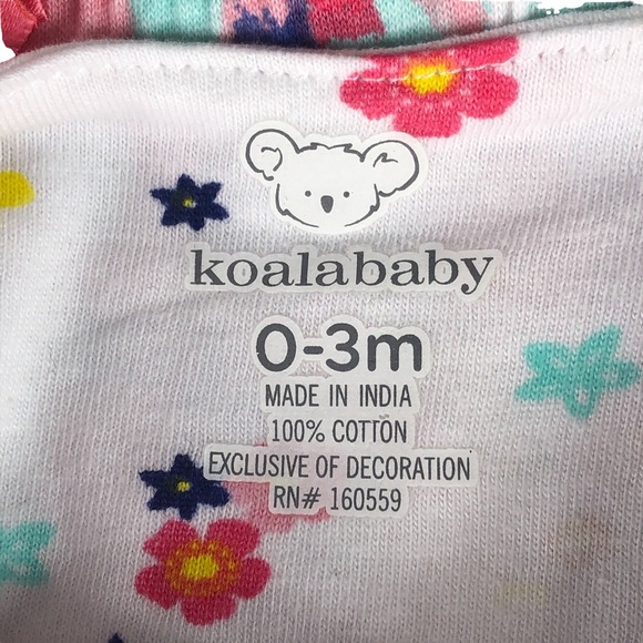 KOALA BABY Girls 2-Pack Cotton Rompers - Picture 4 of 5